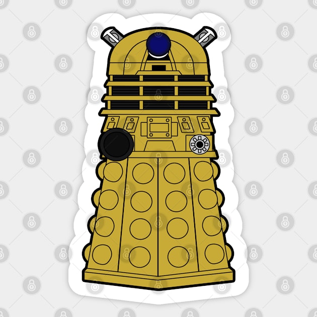 Dalek Dr Who Sticker by mighty corps studio